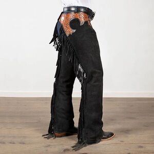 Women’s genuine suede and leather chaps! Never used. Perfect condition
